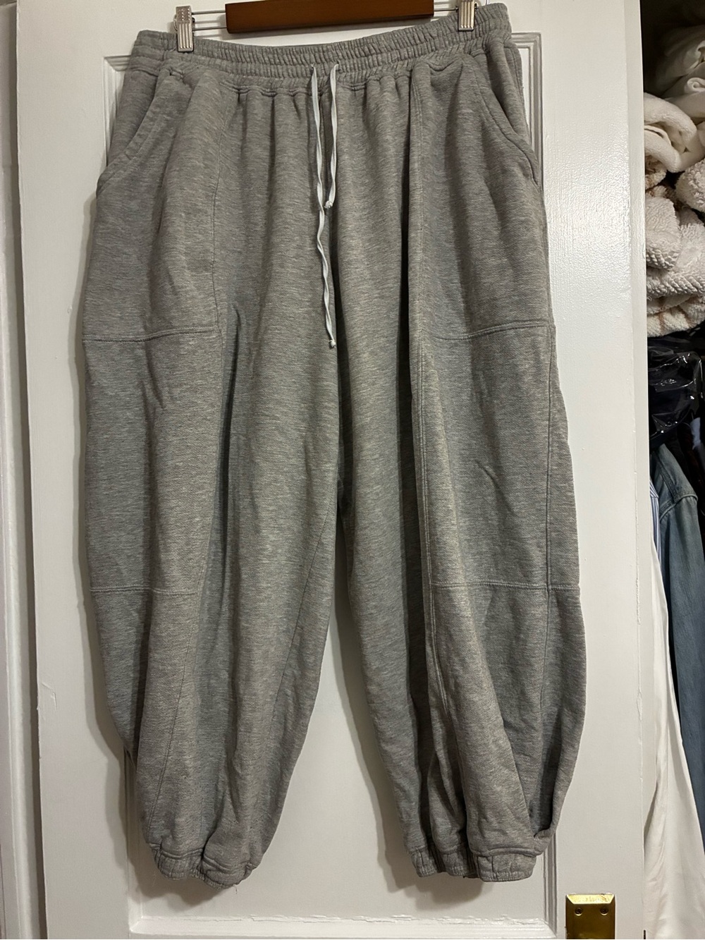 Anthropologie Gray Drawstring Jogger Pants